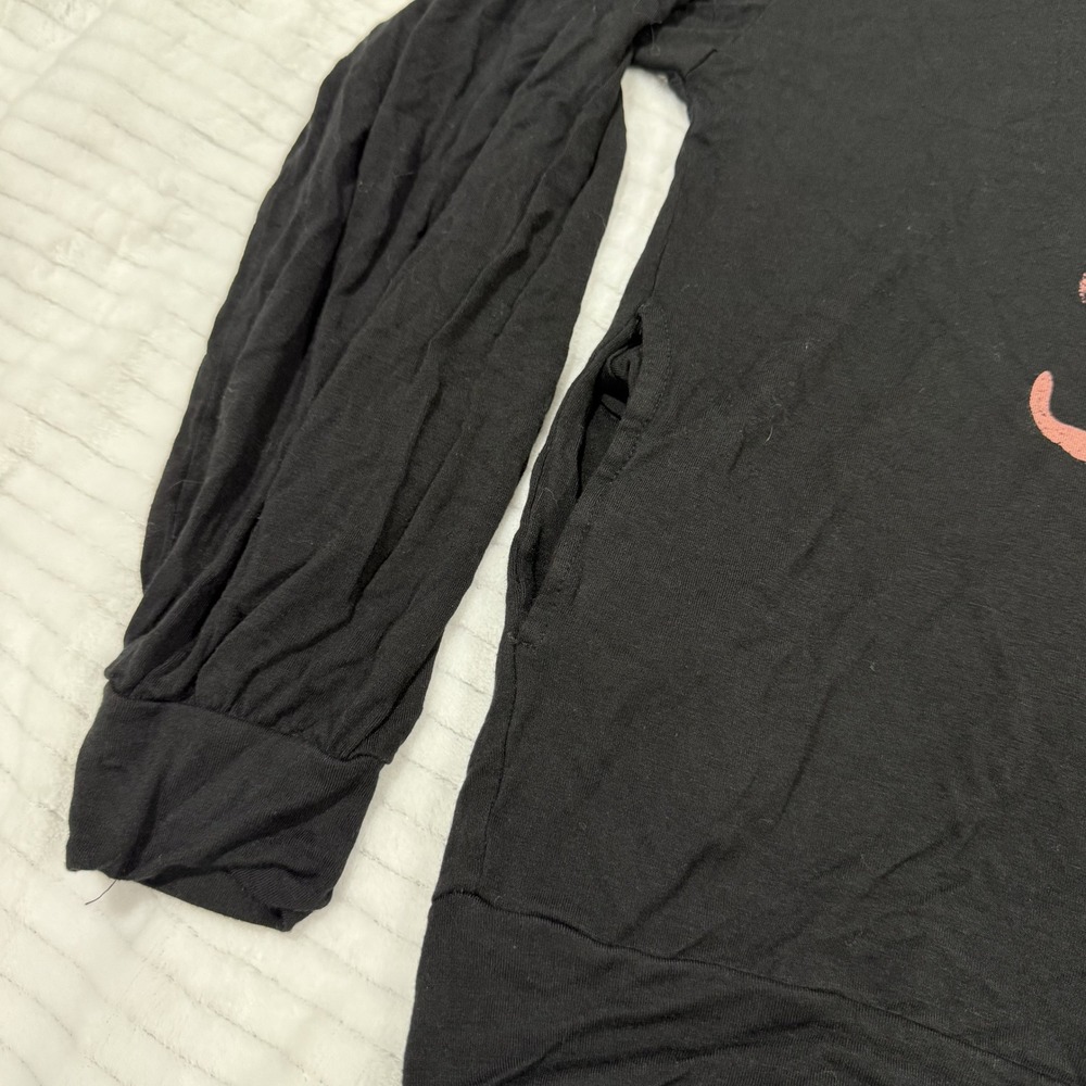 Bibi Yee Haw Cowboy Hat Graphic Long Sleeve Top Black Pink Western Large - Picture 4 of 7